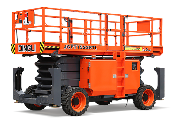 Внедорожный самоходный ножничный дизельный подъемник 4WD и 2WS   JCPT1523RTL