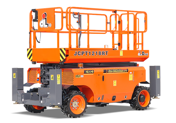 Внедорожный самоходный ножничный дизельный подъемник 4WD и 2WS   JCPT1218RT